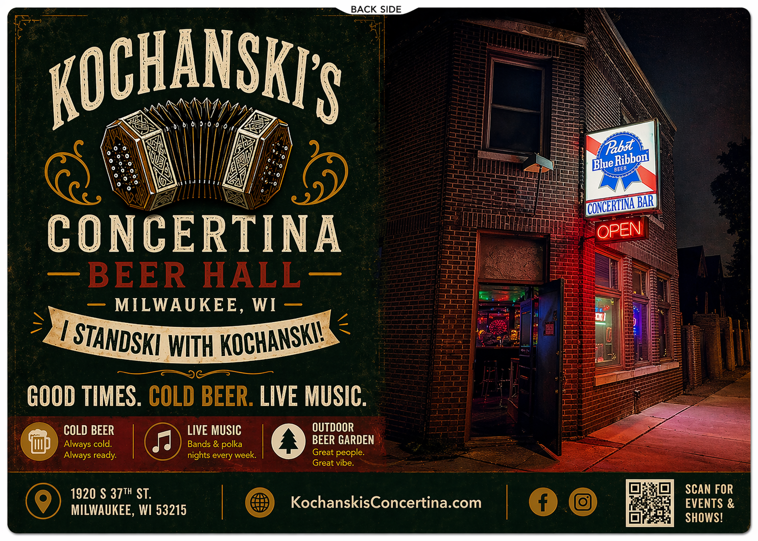 Front side of the Kochanski's handout postcard prototype