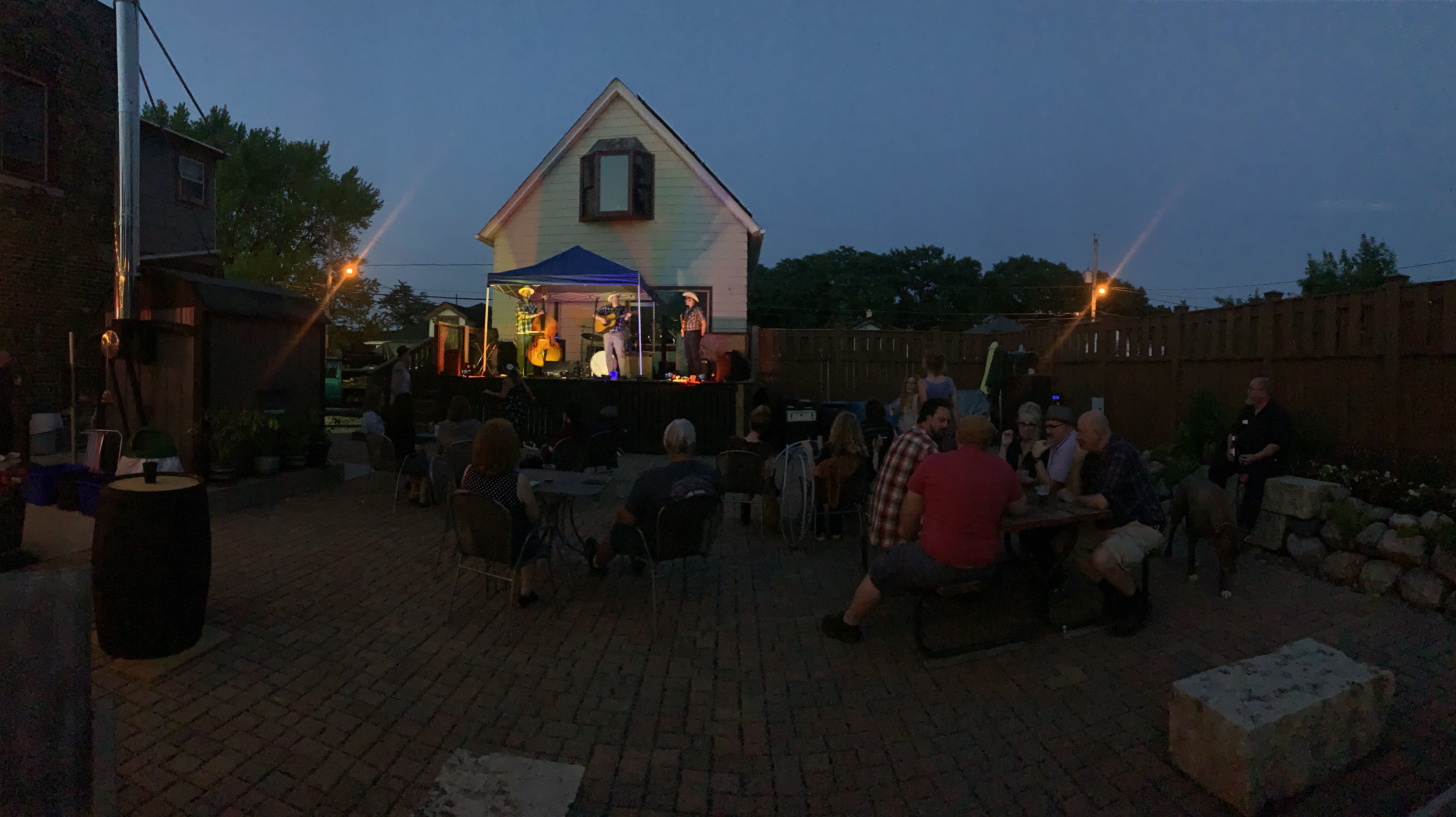 Outdoor event setup at Kochanski's