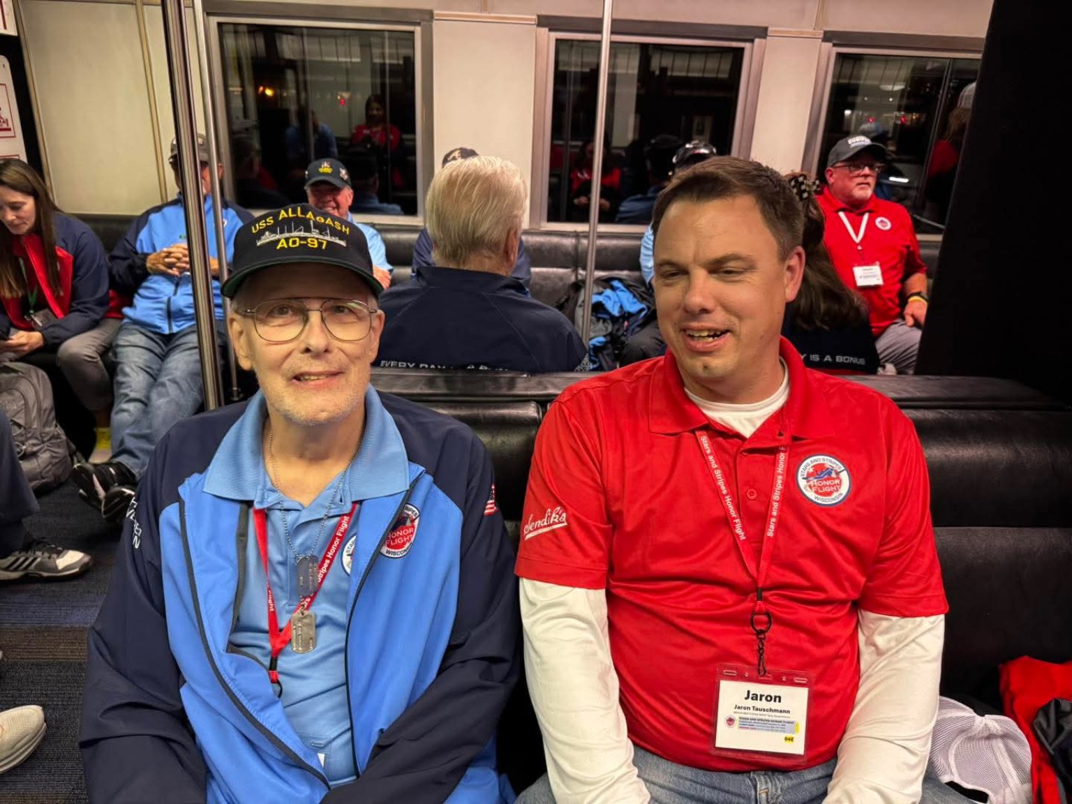 With Dad, Terry, on our Stars and Stripes Honor Flight day.