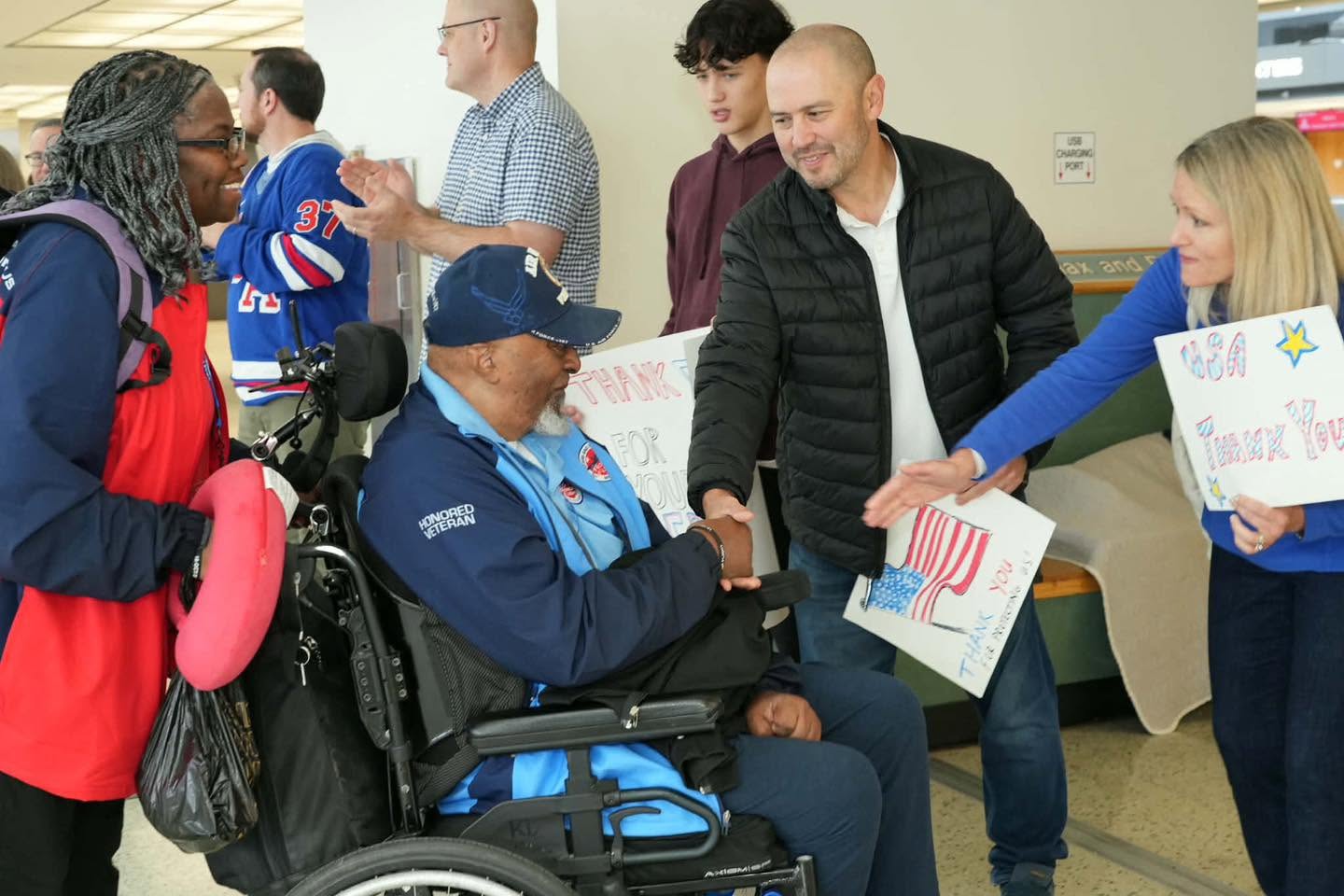 A handshake and a heartfelt thank-you.