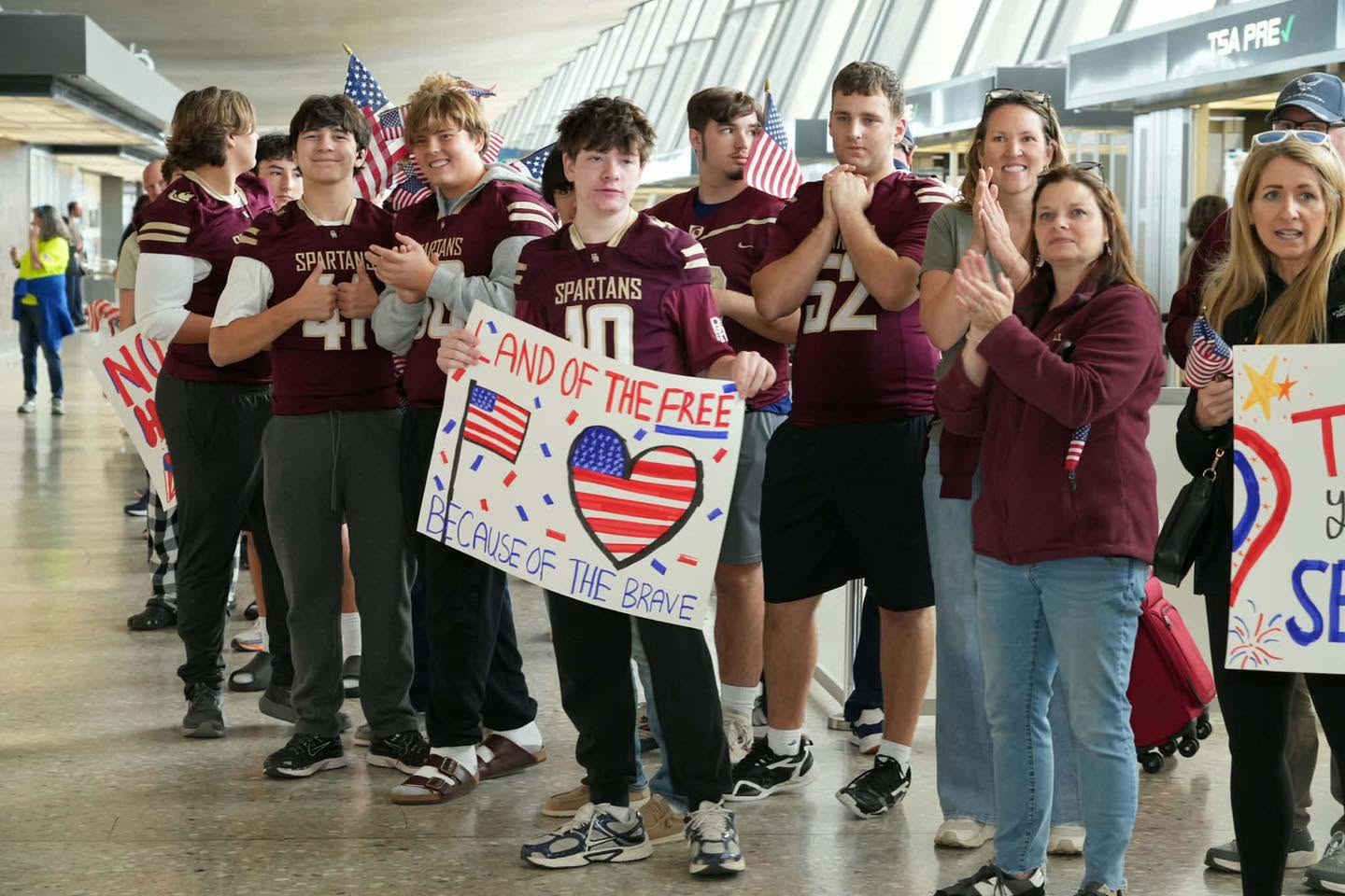 The Broad Run Spartans turn out to say thank you.
