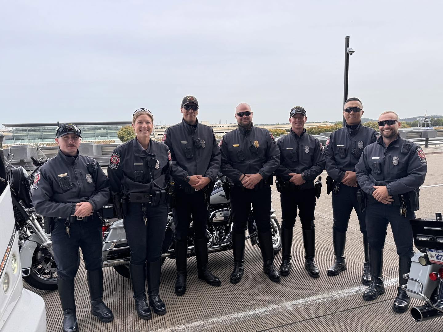 The Fairfax County Police Department escort team.