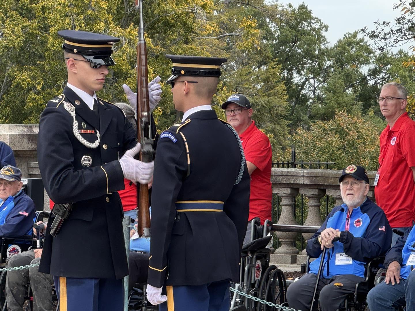 A solemn moment during the Changing of the Guard.