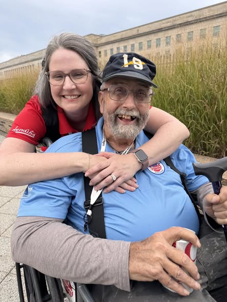 Veterans and guardians at the Pentagon 9/11 Memorial.