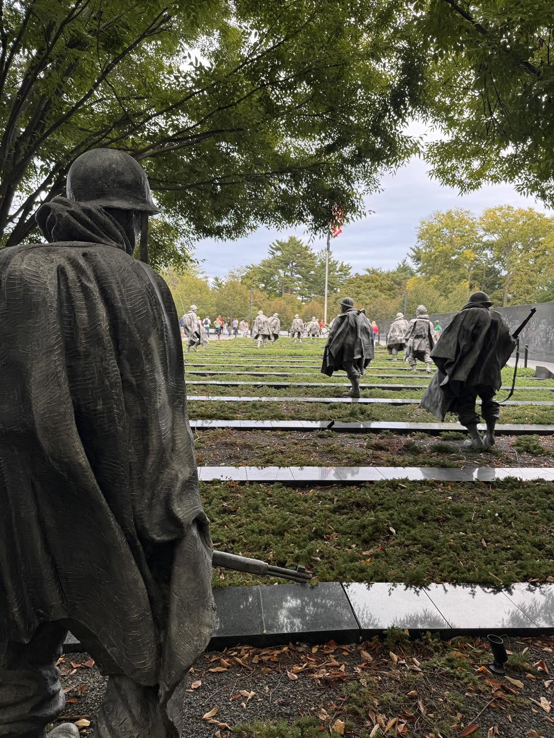 The Korean War Veterans Memorial’s patrol statues.