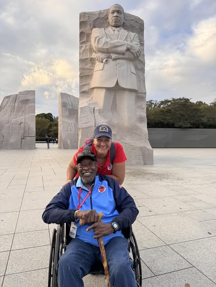 Veterans and guardians at the Martin Luther King, Jr. Memorial.