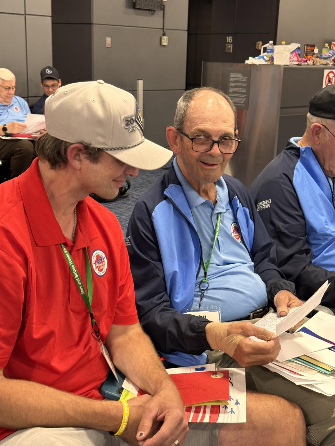 Bravo veterans receive their mail call letters.