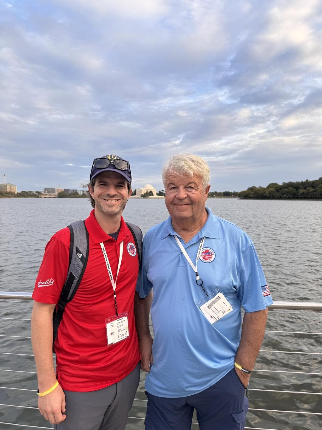 Together beside the Tidal Basin during the Martin Luther King Jr. Memorial stop.